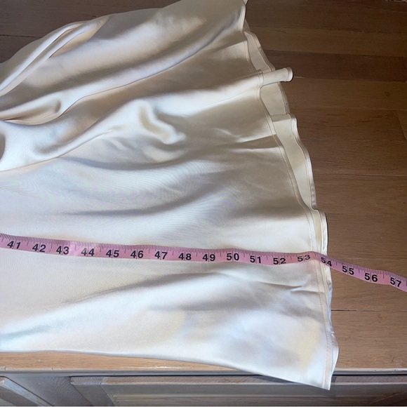 NWT Zara Ivory Satin Maxi Slip Dress Strappy Sexy Cocktail Event Classy Size M - Picture 14 of 15